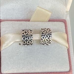 Authentic Pandora Sterling Silver 925 Clips Charm (Pair)